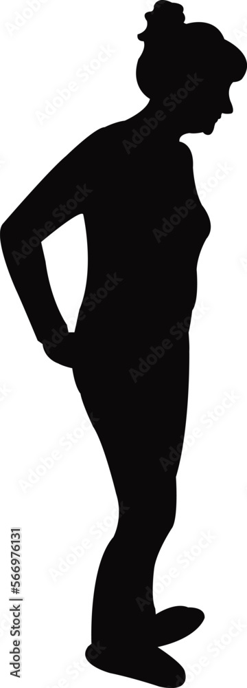 a woman body silhouette vector