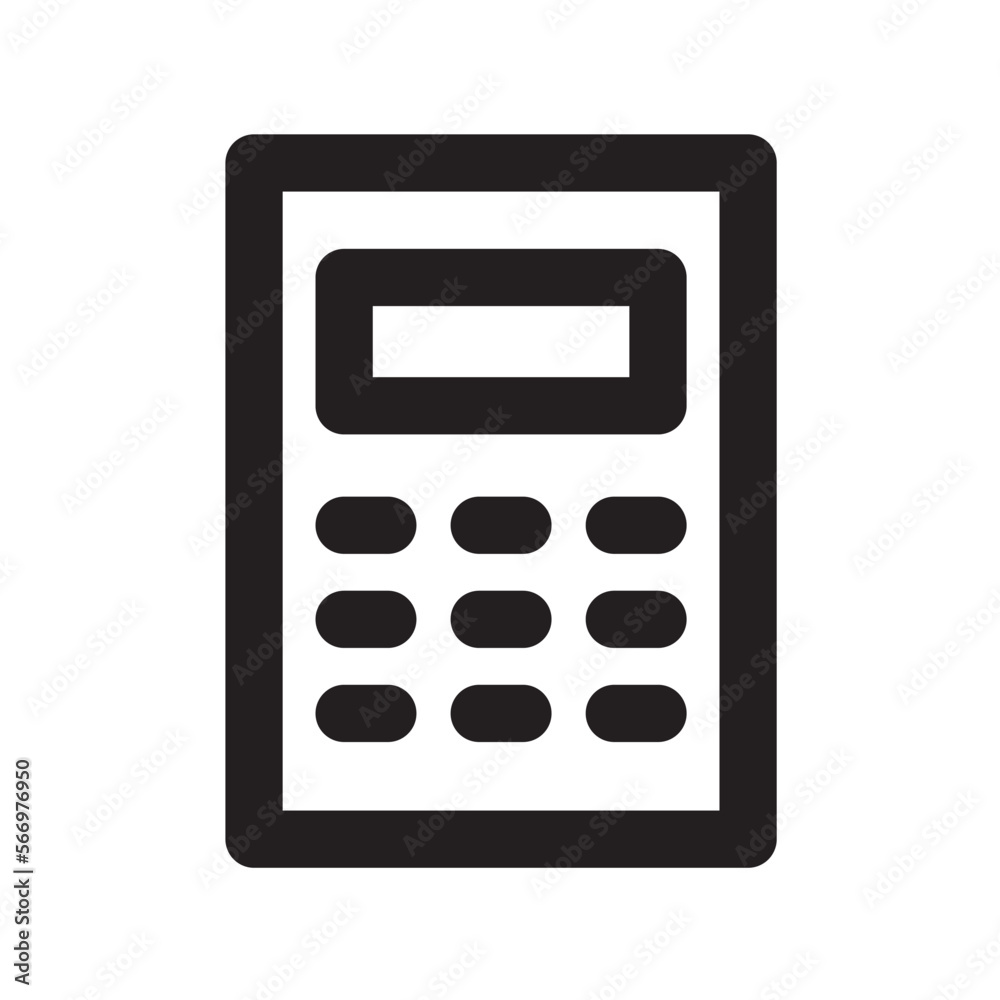 電卓　アイコン（線の太さ三種）