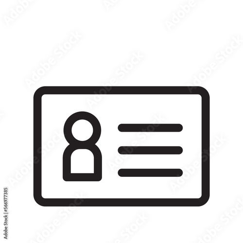 社員証　身分証　アイコン（線の太さ三種）