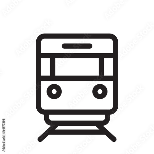 電車　アイコン（線の太さ三種）