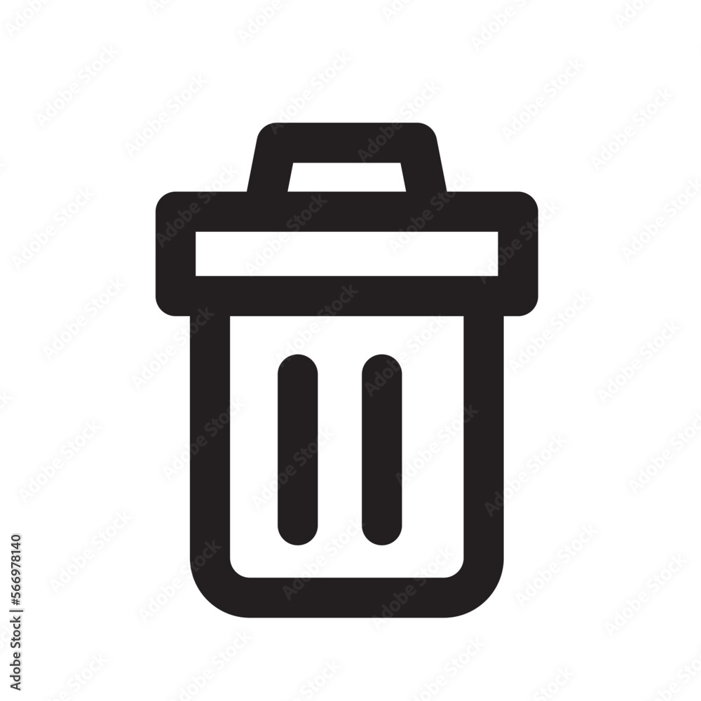 ゴミ箱　アイコン（線の太さ三種）