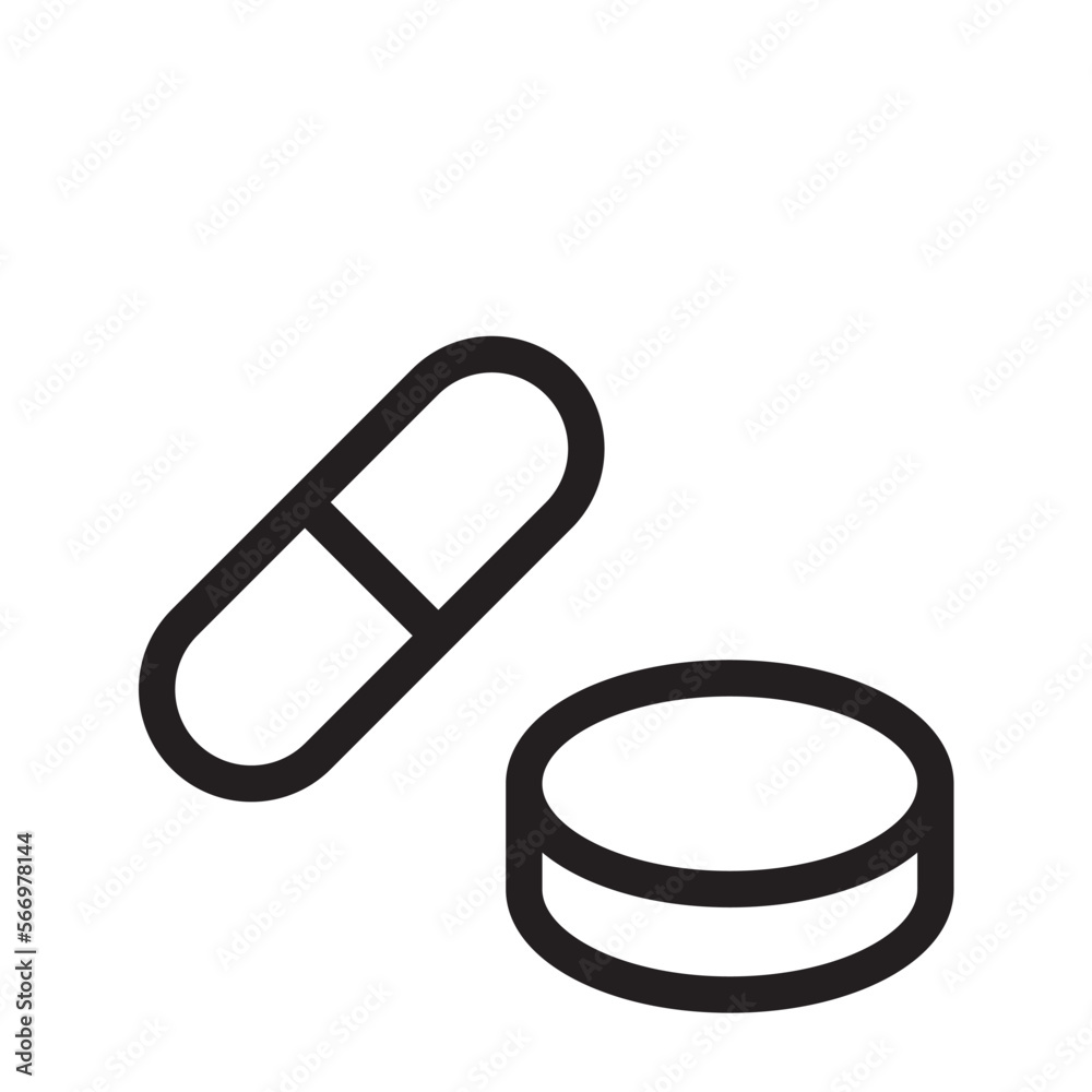 Obraz premium 薬 アイコン（線の太さ三種）