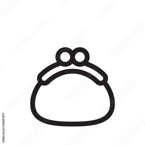 財布　アイコン（線の太さ三種）