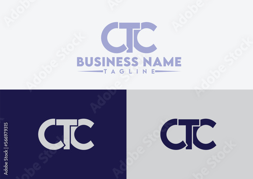 Letter CTC logo design vector template, CTC logo photo