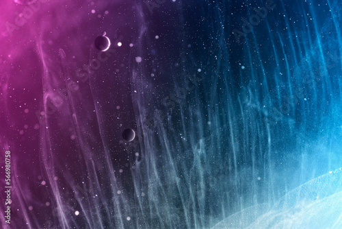 surreal abstract space background, colorful galaxy and lights