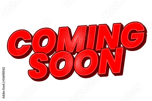Coming soon 3d label promotion banner