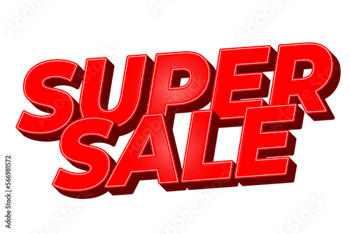 Super sale 3d label promotion banner