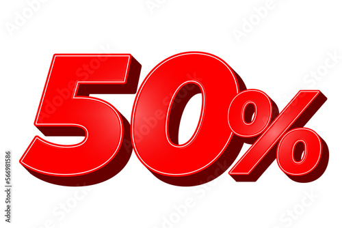 Sale 50% 3d label promotion banner