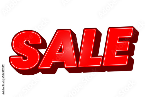 Sale 3d label promotion banner