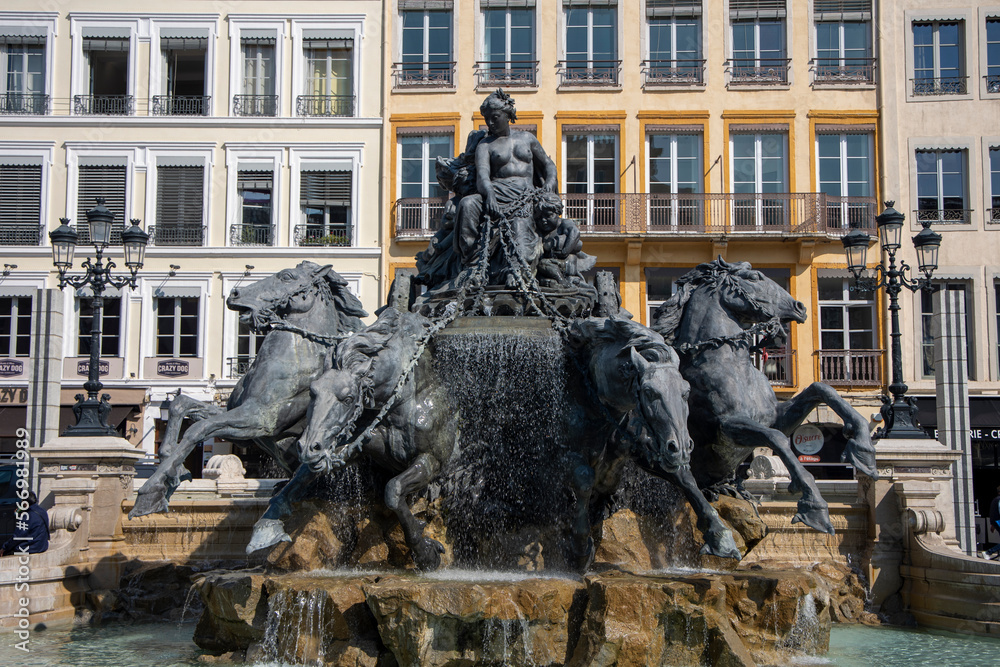 fontaine Bartholdi dans la ville de Lyon