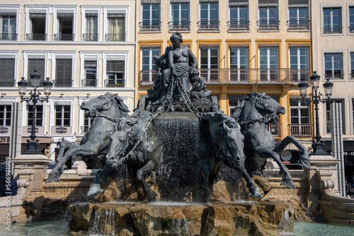 fontaine Bartholdi dans la ville de Lyon