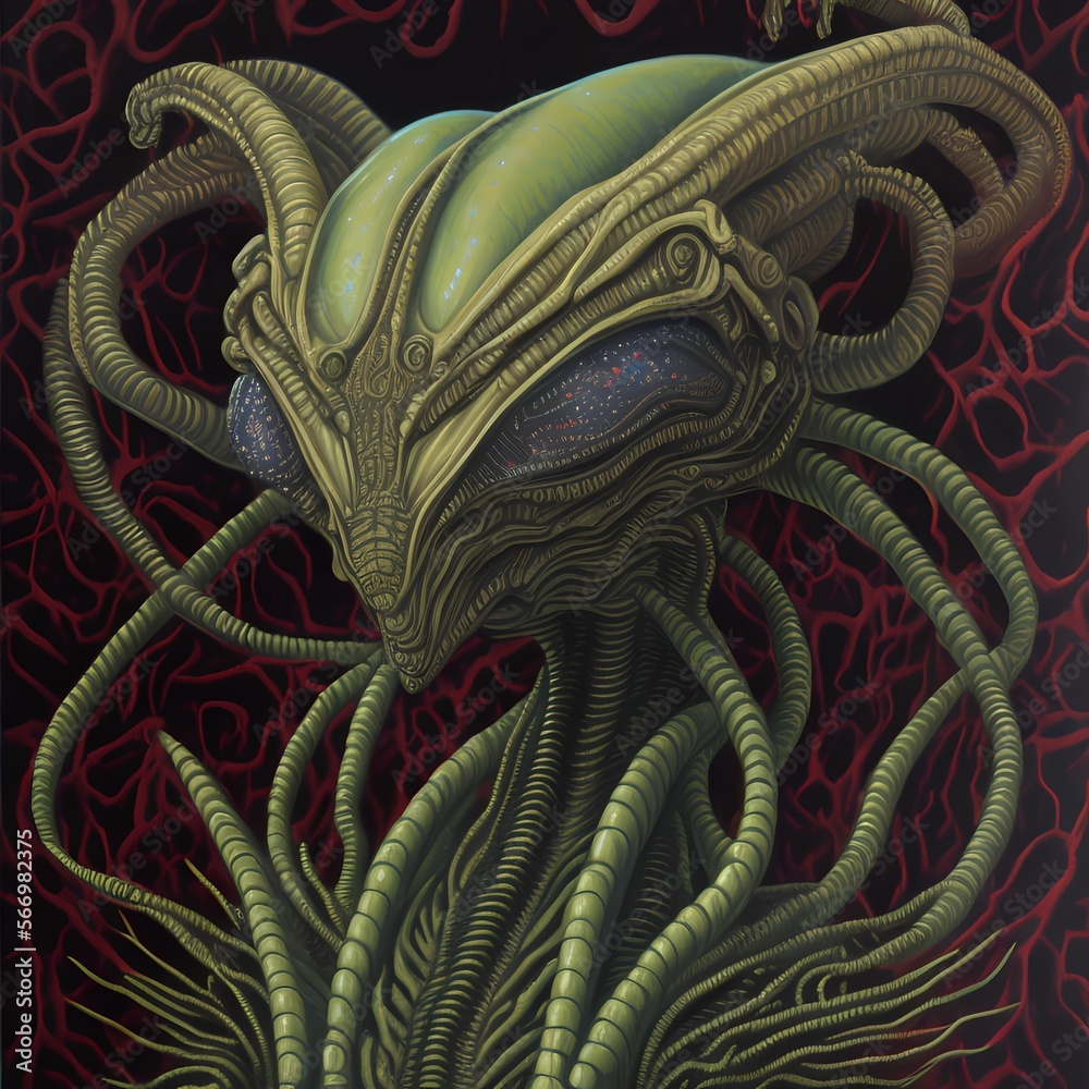 Obraz premium Alien Hunter, Generative AI Illustration