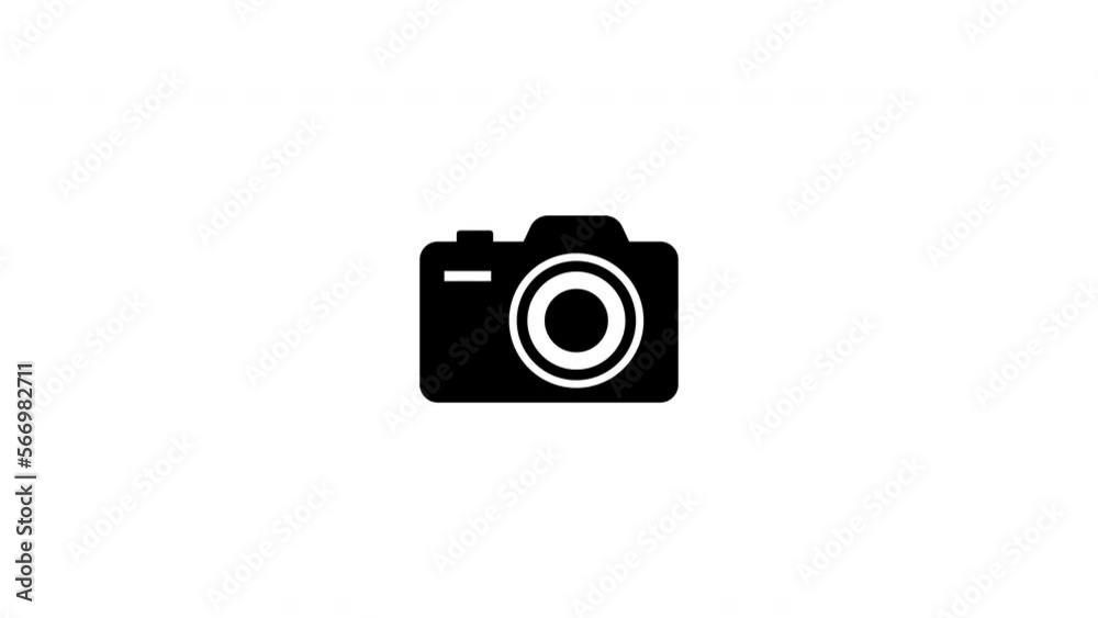 camera icon motion animation.4K video