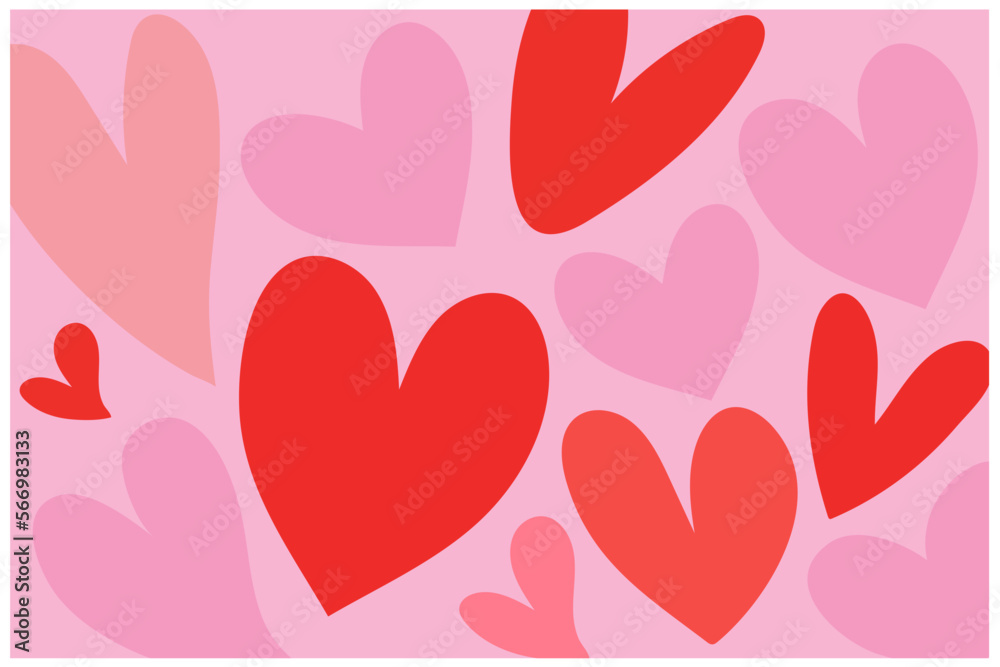 Heart love pattern vector illustration. Love and valentine concept