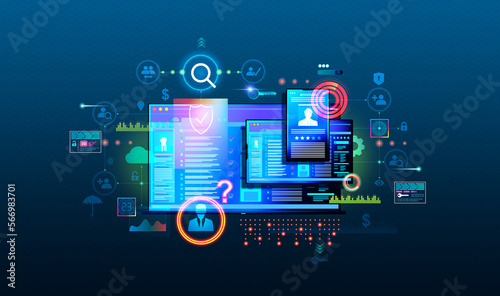 Know Your Customer Verification Technology Software - KYC and KYB - Conceptual Illustration photo