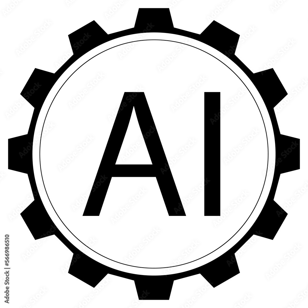 artificial intelligence icon, concept icon technological progress.High tech illustration,vector  