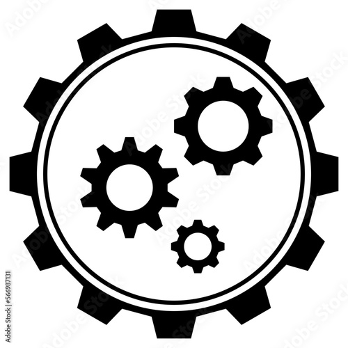  technician,gear,cog icon, concept icon technological progress.High tech illustration,vector  