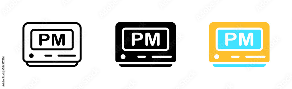 Watch set icon. Schedule, sked, clock, work, table, job, plan, planning. Time management concept. Vector icon in line, black and colorful style on white background Watch set icon. Schedule, sked, clock, work, table, job, plan, planning. Time management concept. Vector icon in line, black and colorful style on white background