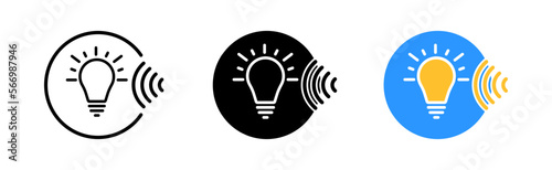 Idea line icon. Invented, tick, idea, think, theory, conjecture, thought, reasoning, development, progress. Vector icon in line, black and colorful style on white background