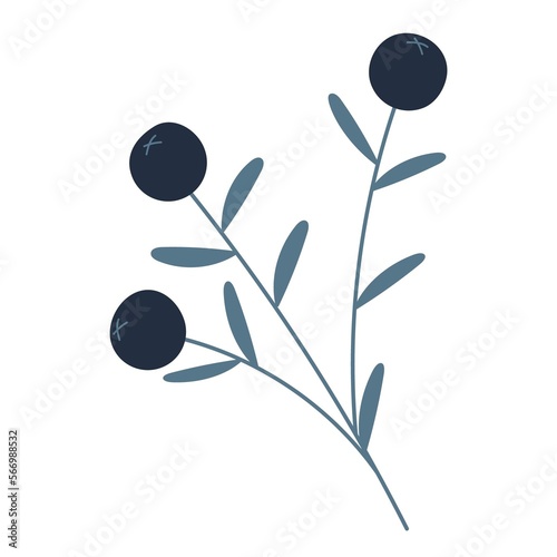 Floral element on white background 