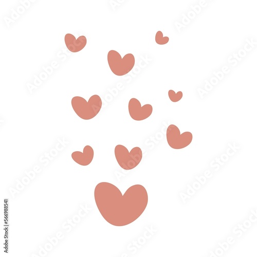Floral element on white background 