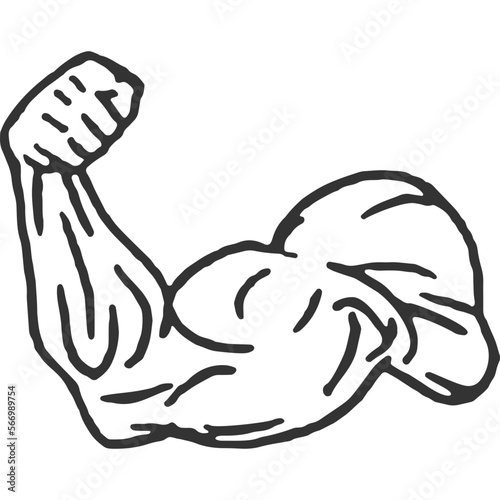 Muscle Mass Gain Vintage Illustration Vector
