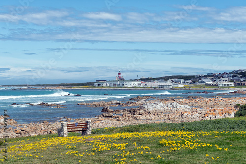 L'Agulhas town and lighthouse, southern most in Africa