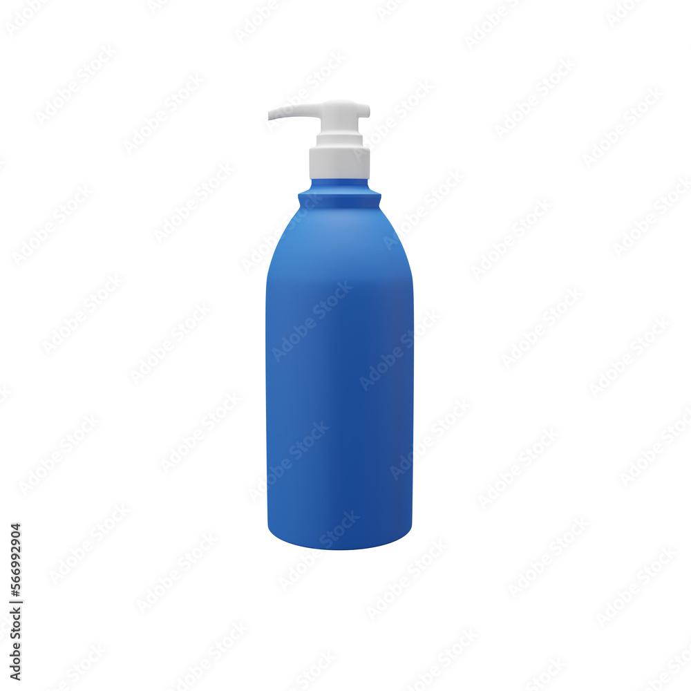 blue bath soap bottle 3d render blue bath soap bottle 3d render