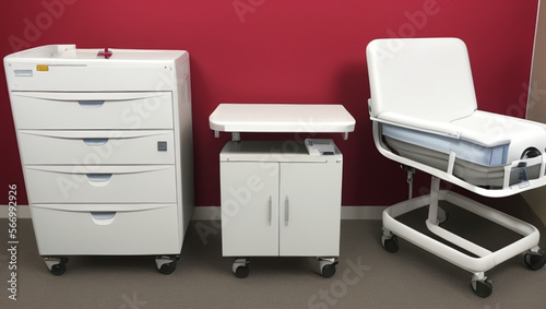 Hospital Tables, Instruments, Beds, Interiors, Devices