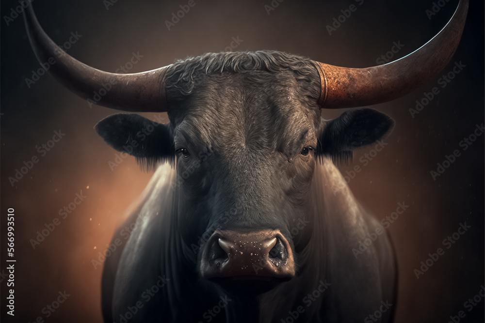 Angry bull portrait. Portrait of a Toro bravo. Portrait of a bull. generative AI
Angry bull portrait. Portrait of a Toro bravo. Portrait of a bull. generative AI