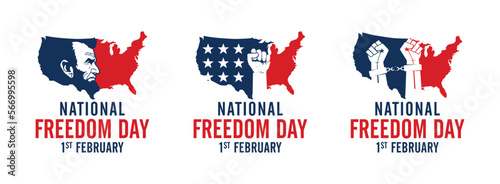 National Freedom Day. February 1. Vector Illustration.