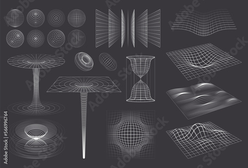 3D Shapes Monochrome Set