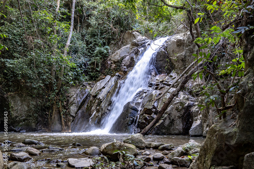 At a waterfall in Thailand