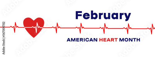American Heart Month - background, poster, card	
