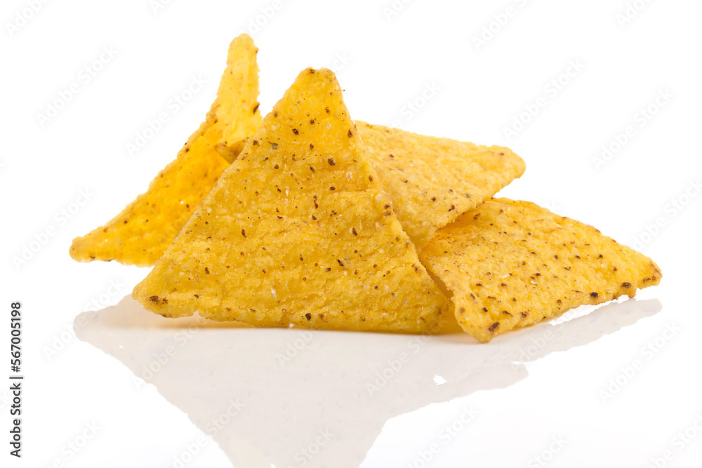 Fototapeta premium Salted corn snack nachos chips