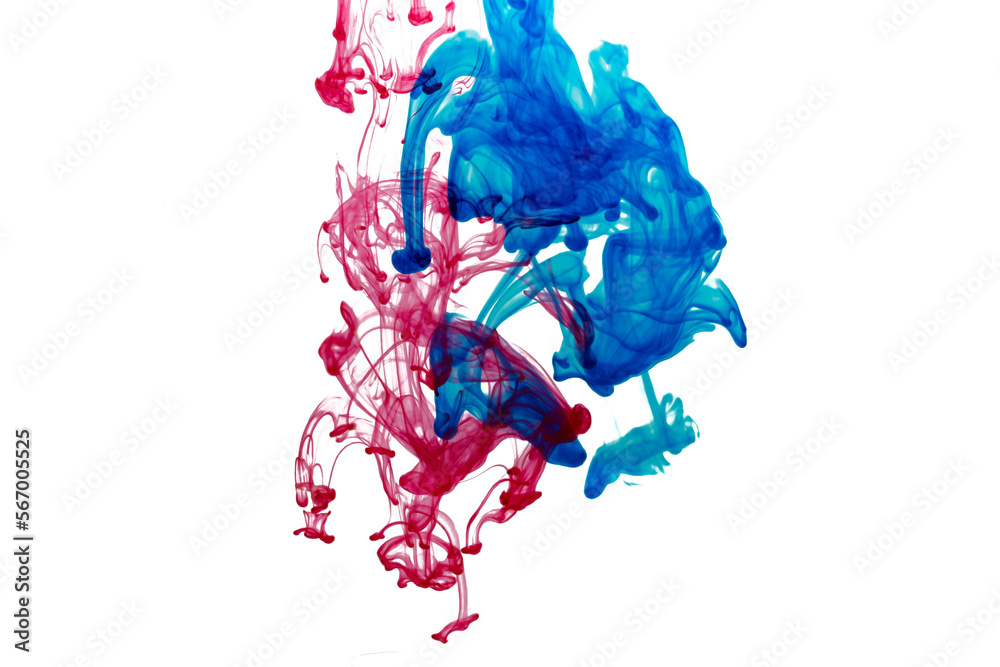 Obraz premium Splash of blue and red paint