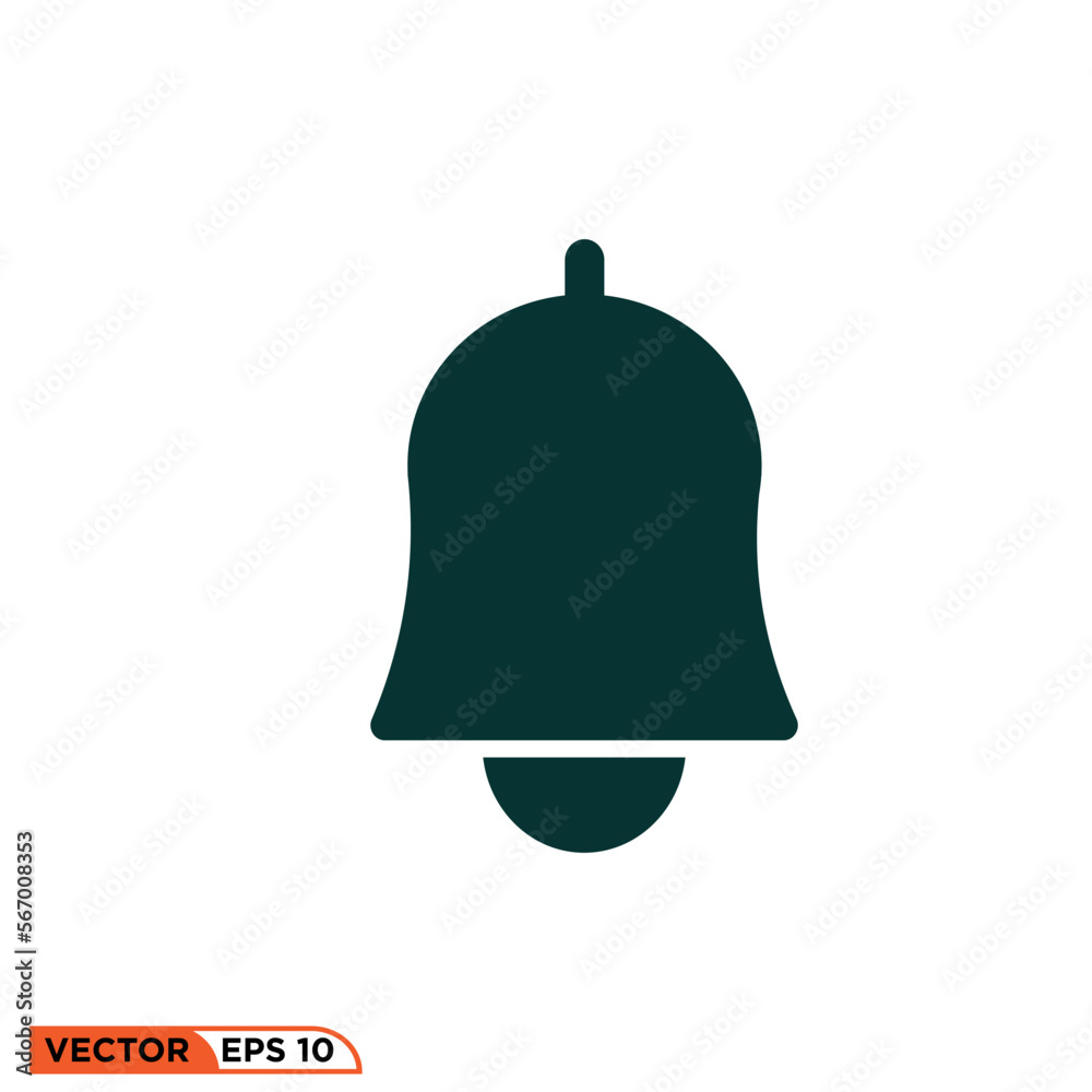 icon vector graphic of bell notification icon vector graphic of bell notification