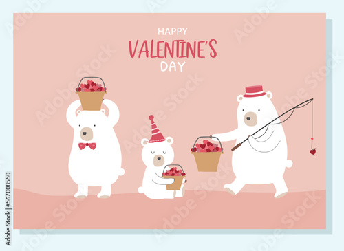 Cute animal with Valentine's day balloon.February 14. Design with cute animal.love, couple, heart, valentine,Vector illustrations.