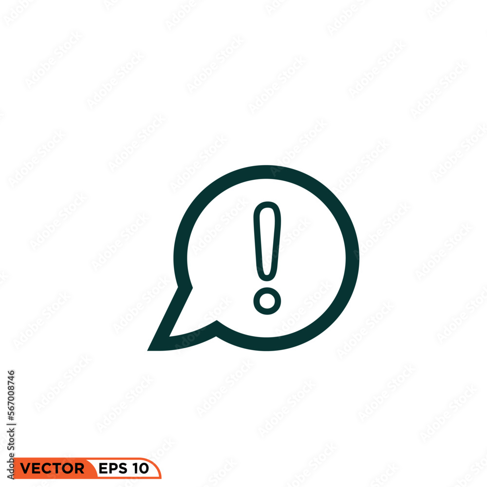 Icon vector graphic of exclamation mark warning Icon vector graphic of exclamation mark warning