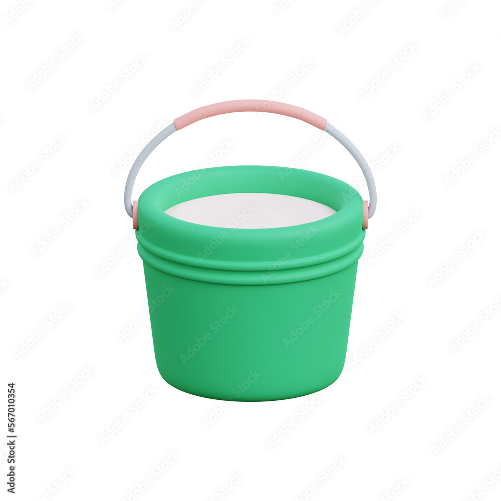 3d milk bucket farm icon 3d milk bucket farm icon
