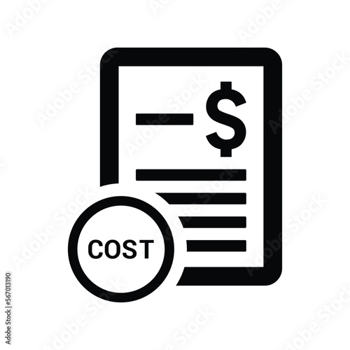 Cost Statement icon. Simple editable vector graphics.