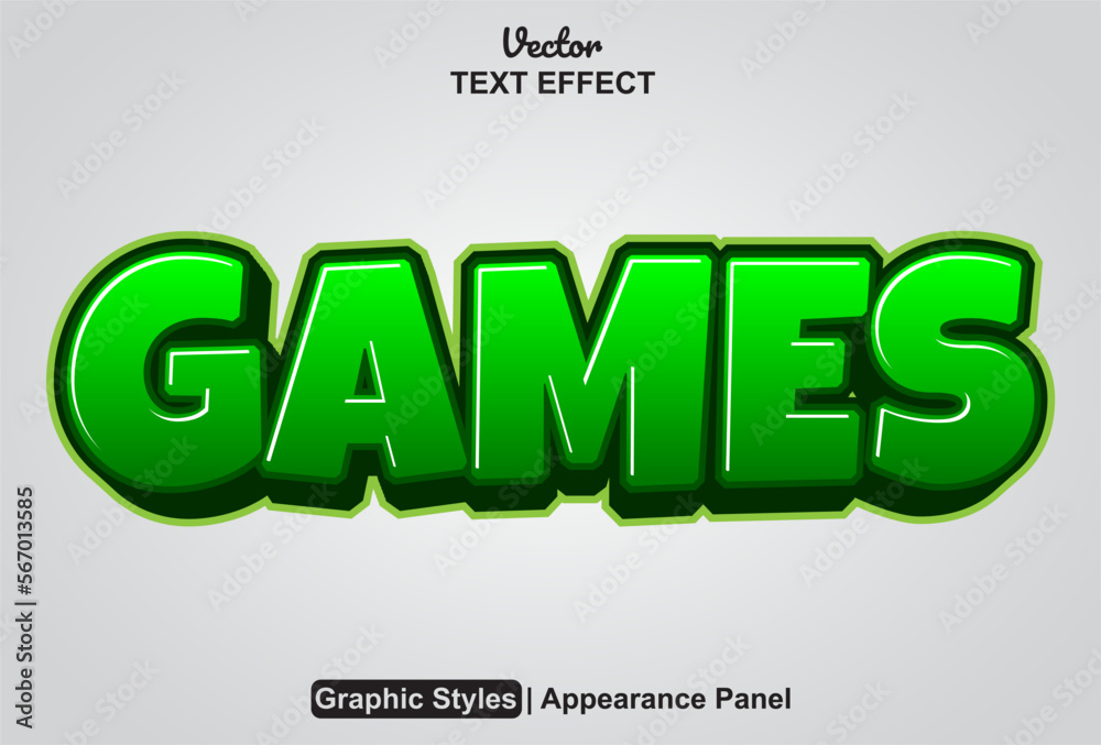 Games text effects with graphic style and editable. Games text effects with graphic style and editable.