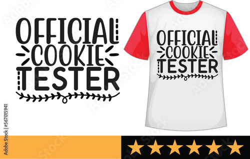 Official cookie tester svg t shirt design