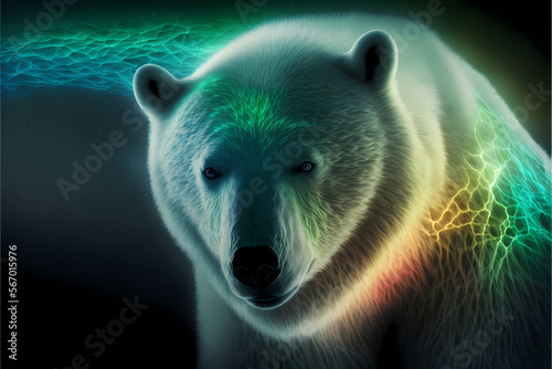 Polar bear wallpaper  background. Generative AI.