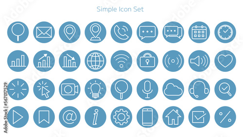 シンプルなアイコンセット　ビジネス
