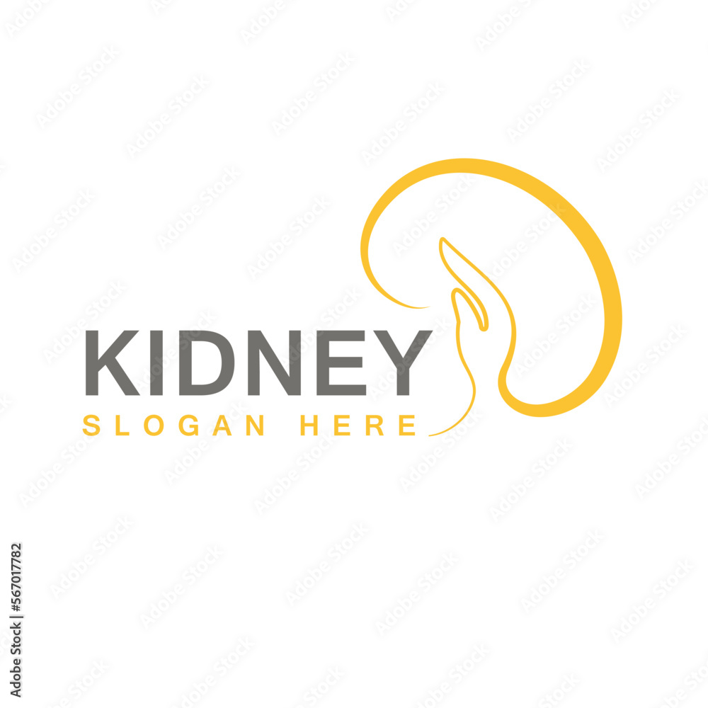 Obraz premium Kidney vector logo. simple Urology icon design template suitable for organization, company or community. EPS 10