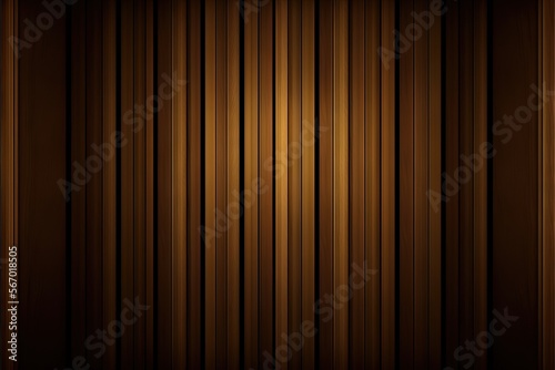  a dark brown wooden background with vertical stripes and a light strip in the middle of the image  with a light strip in the middle of the background.  generative ai