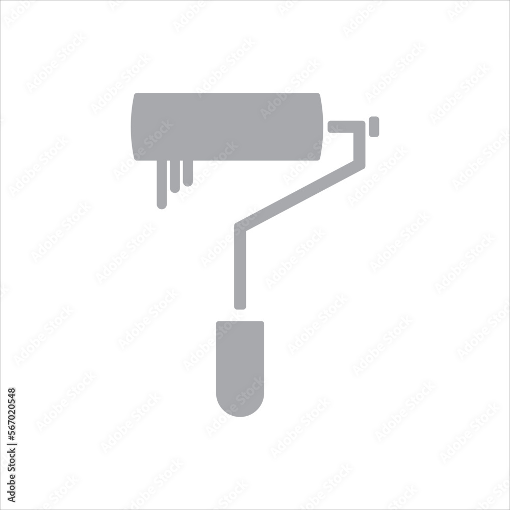 Paint roller icon, vector, illustration, symbol Paint roller icon, vector, illustration, symbol