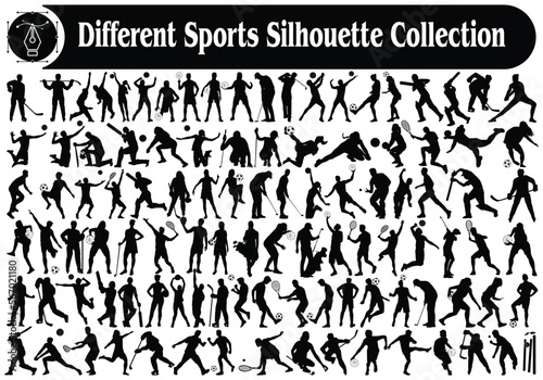 Different Sports Silhouette Vector Collection