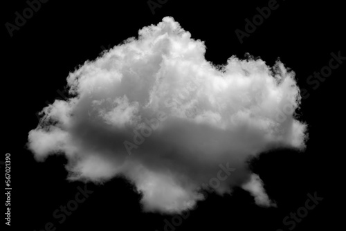 Separate white clouds on a black background have real clouds. White cloud isolated on a black background realistic cloud. white fluffy cumulus cloud isolated cutout on black background